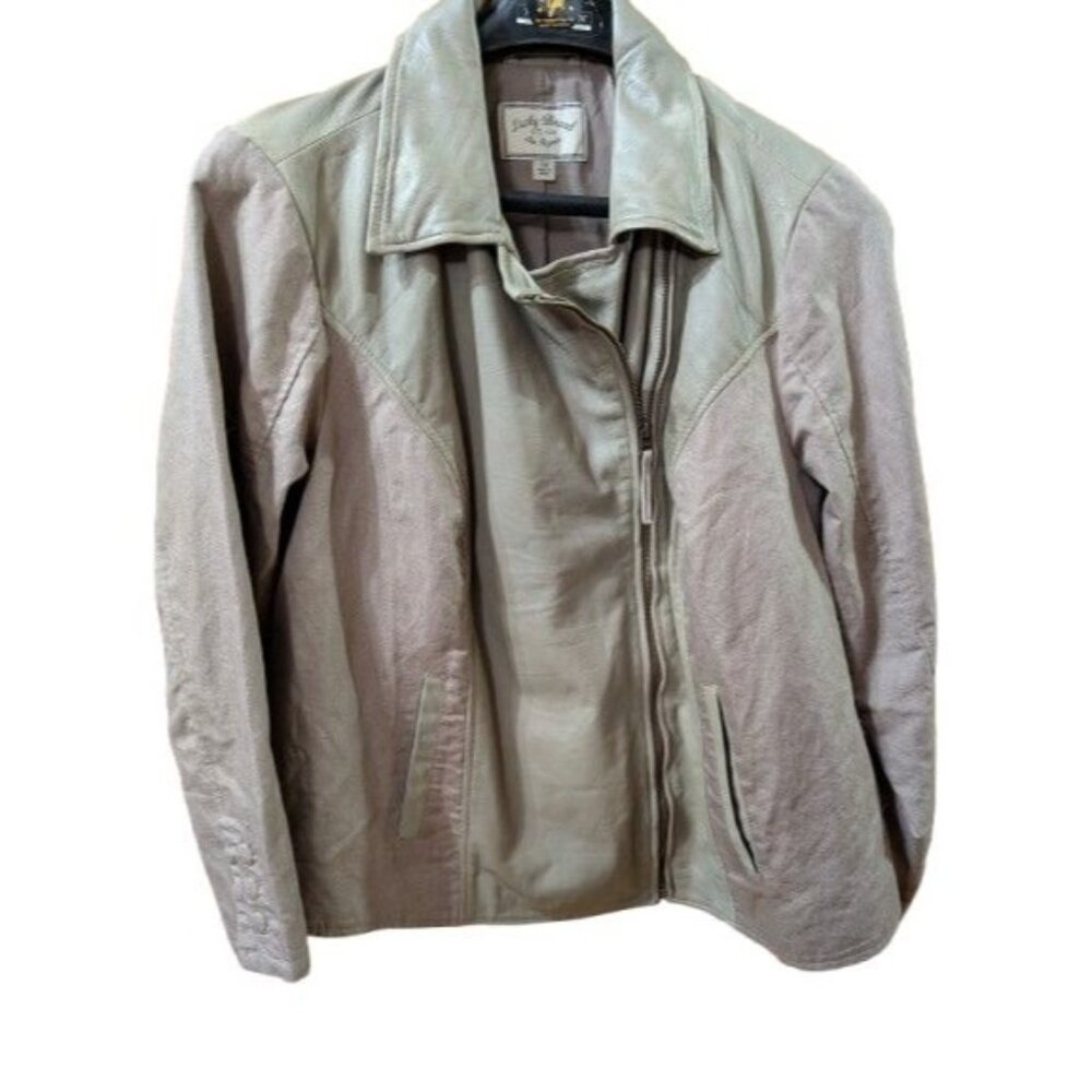 Lucky Brand Jacket Lamb Leather & Cotton/Linen Blend Women's Size 1X XL Boho